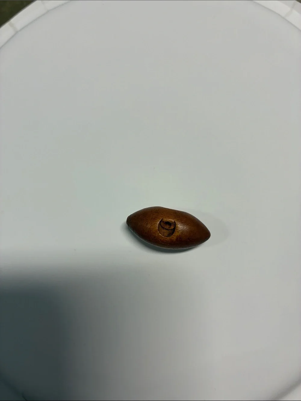 Men's Wooden Football Sewing Button in Brown - Classic Accessory